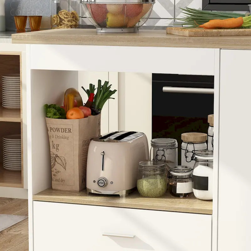 Meuble de rangement latéral pour îlot de cuisine, table extensible, meuble bar