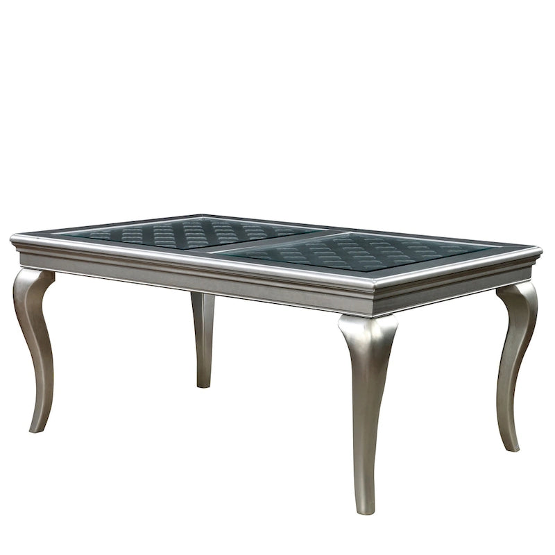 Ensemble de salle à manger 7 pièces Tily Glam en similicuir doré de Furniture of America