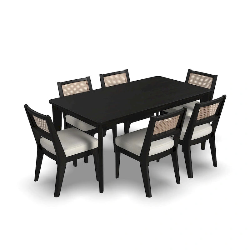 Ensemble de salle à manger rectangulaire en bois noir Brentwood de Homestyles - 66 x 30 x 36