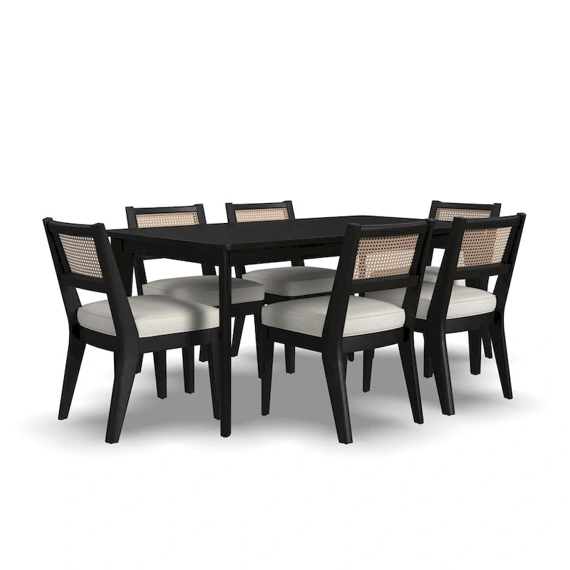 Ensemble de salle à manger rectangulaire en bois noir Brentwood de Homestyles - 66 x 30 x 36