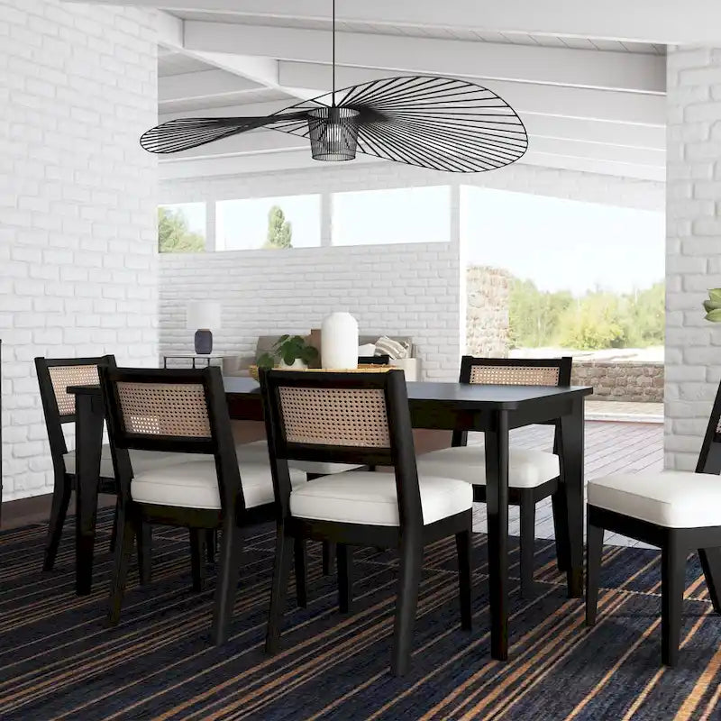 Ensemble de salle à manger rectangulaire en bois noir Brentwood de Homestyles - 66 x 30 x 36