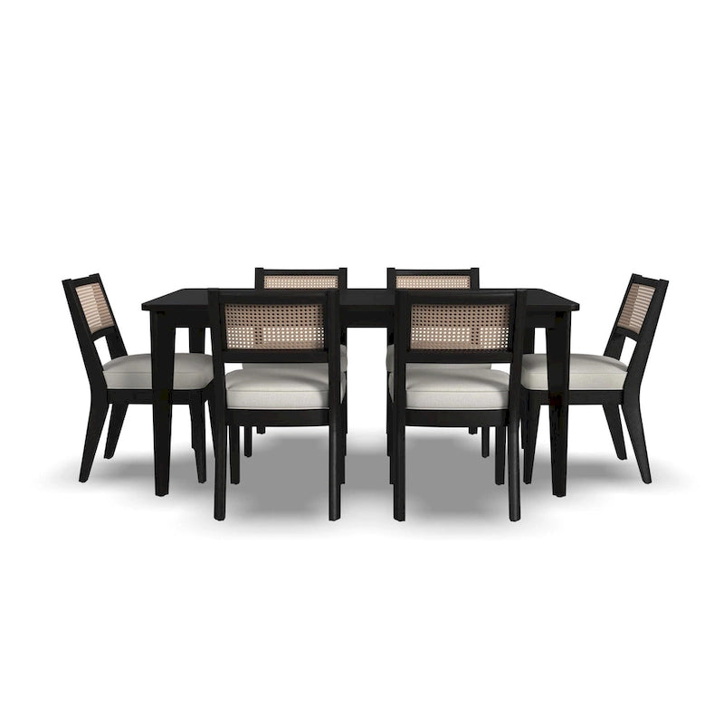 Ensemble de salle à manger rectangulaire en bois noir Brentwood de Homestyles - 66 x 30 x 36