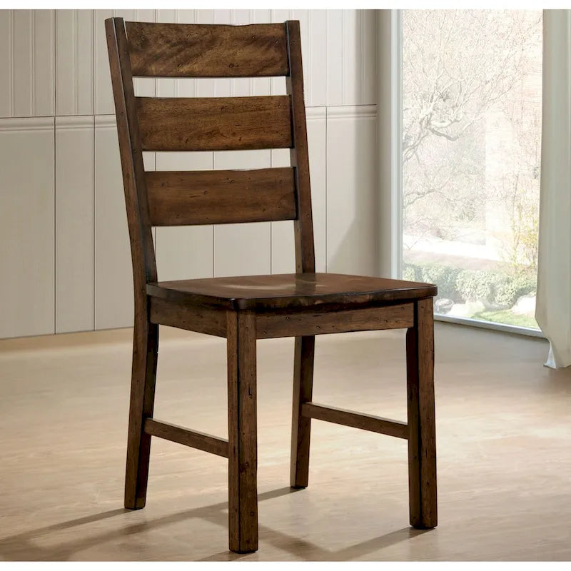 Ensemble de salle à manger 7 pièces en bois massif de noyer rustique Mass par Furniture of America