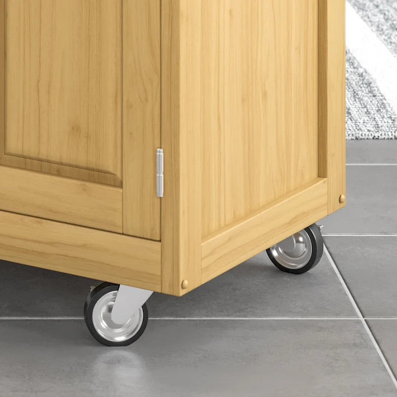Chariot de cuisine mobile Homestyles Create-a-Cart Natural avec plateau en acier inoxydable