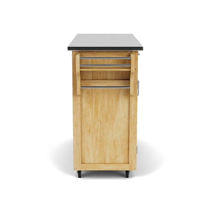 Chariot de cuisine mobile Homestyles Create-a-Cart Natural avec plateau en acier inoxydable