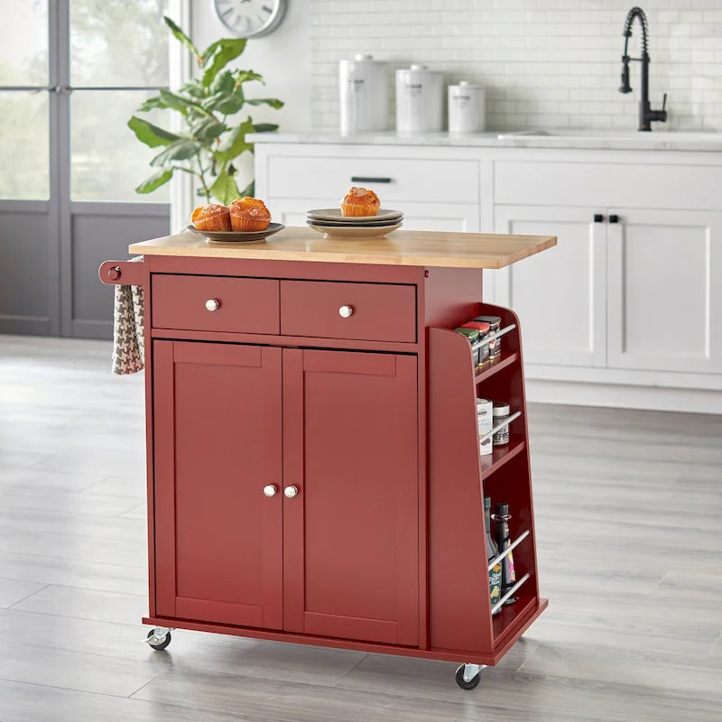 Chariot de cuisine Simple Living rouge Sonoma