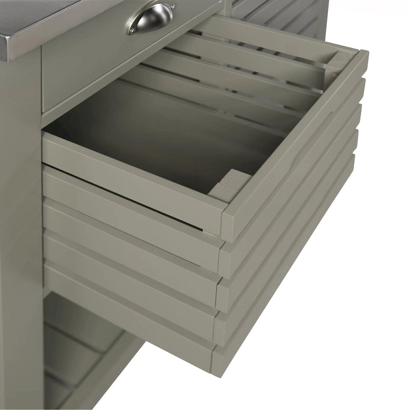 Chariot de cuisine en bois gris The Gray Barn White Squirrel