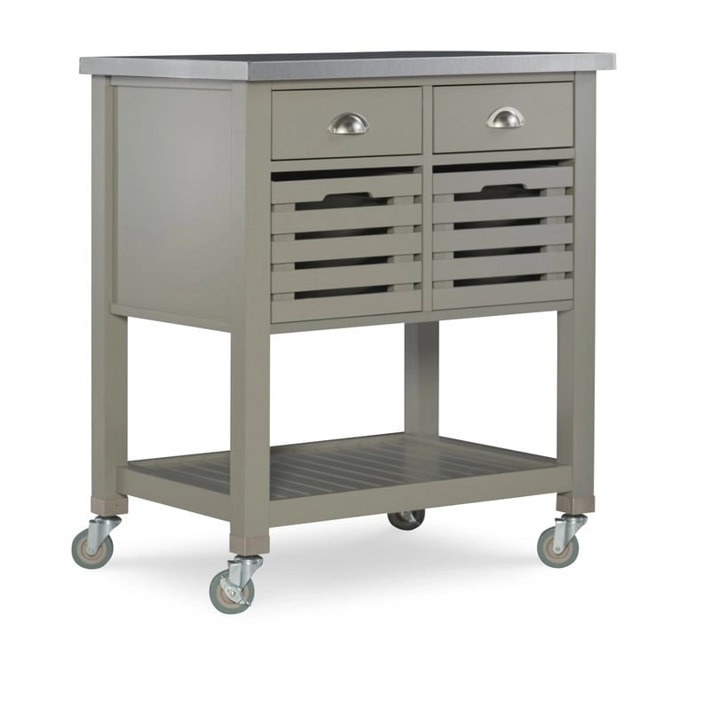 Chariot de cuisine en bois gris The Gray Barn White Squirrel