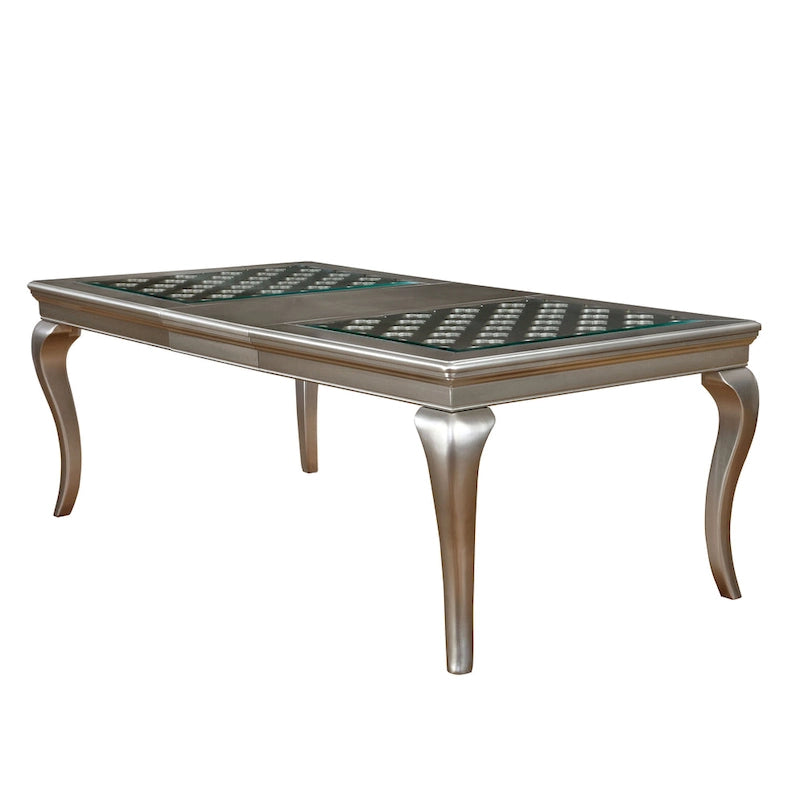 Ensemble de salle à manger 7 pièces en bois massif gris Tily Glam de Furniture of America