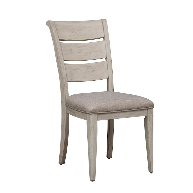 Ensemble de table à tréteaux 6 pièces blanc antique revisité