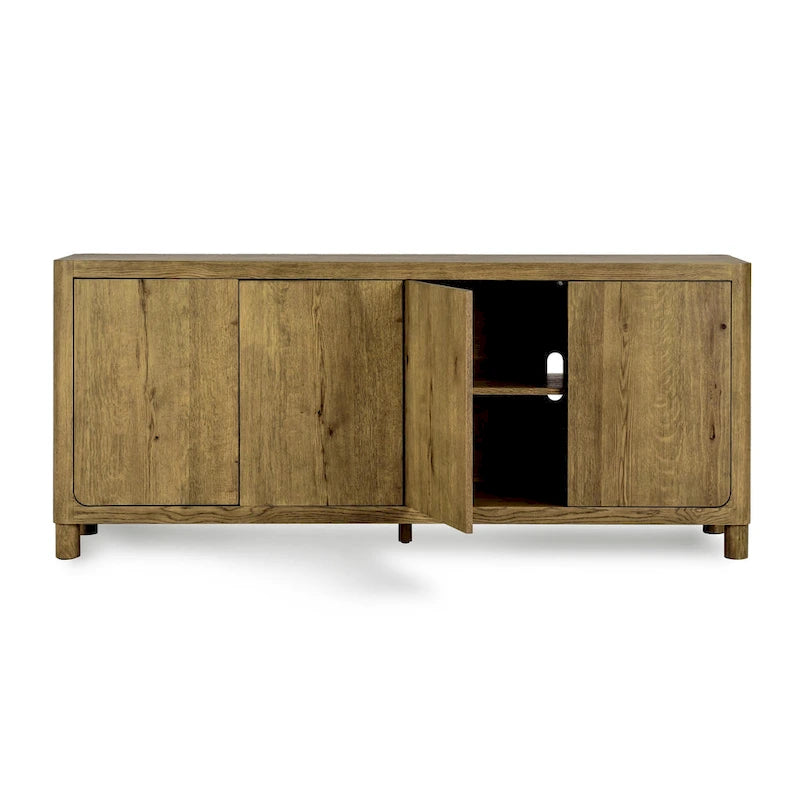 Buffet en chêne à 4 portes Classic Home Orlando - 80 po L x 22 po P x 33 po H