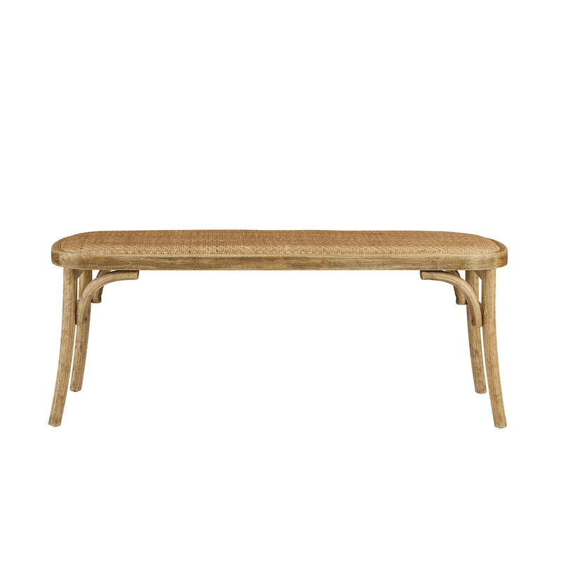 Banc de salle à manger Bernsley en rotin courbé