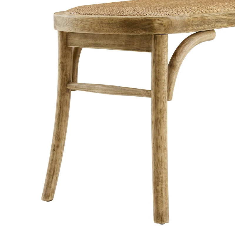 Banc de salle à manger Bernsley en rotin courbé