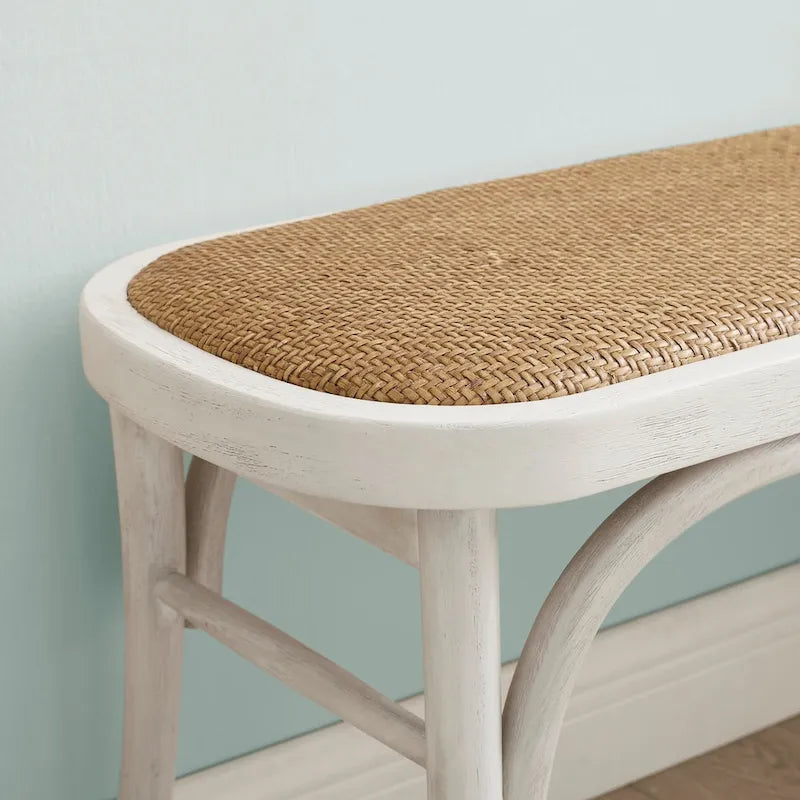 Banc de salle à manger Bernsley en rotin courbé