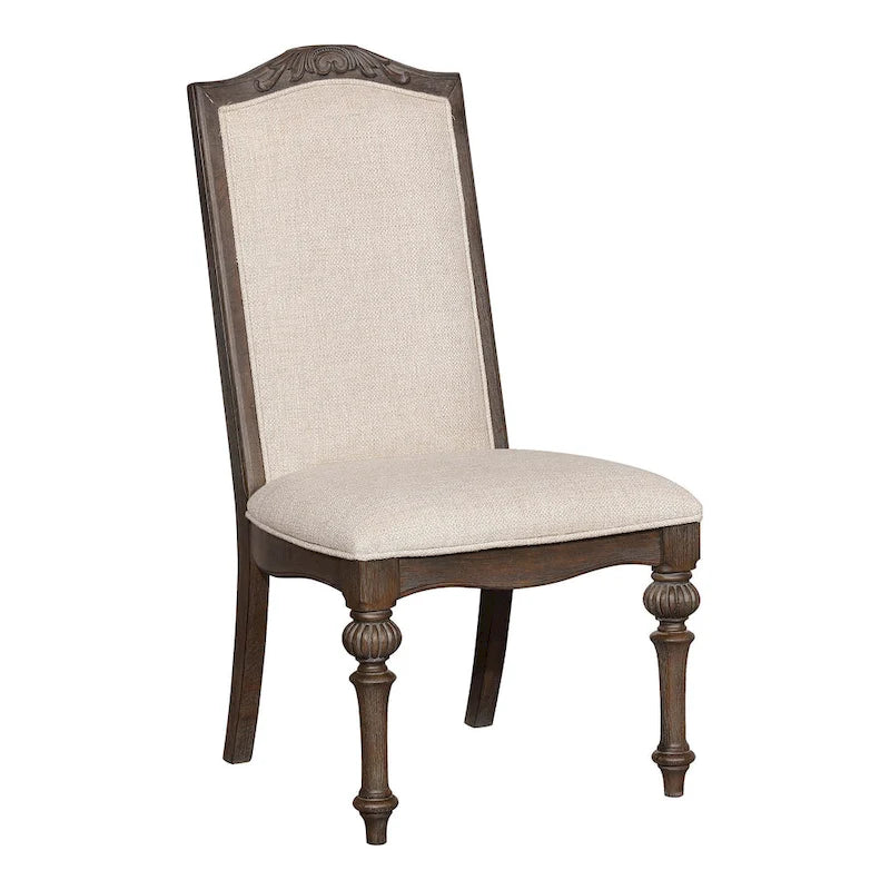 Ensemble de salle à manger rond Cornerways Traditional en bois massif brun avec pied central, par The Gray Barn