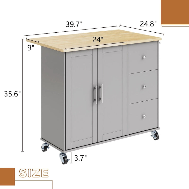 Chariot de rangement Futzca pour îlot de cuisine - Non applicable