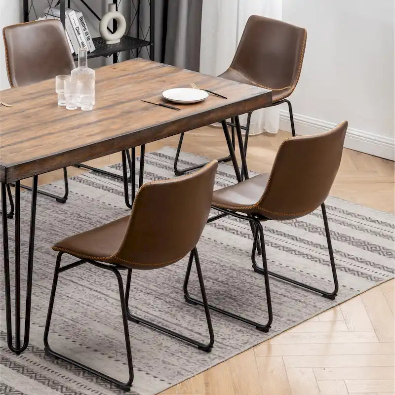 Ensemble de salle à manger industriel 7 pièces Aryven de Roundhill Furniture