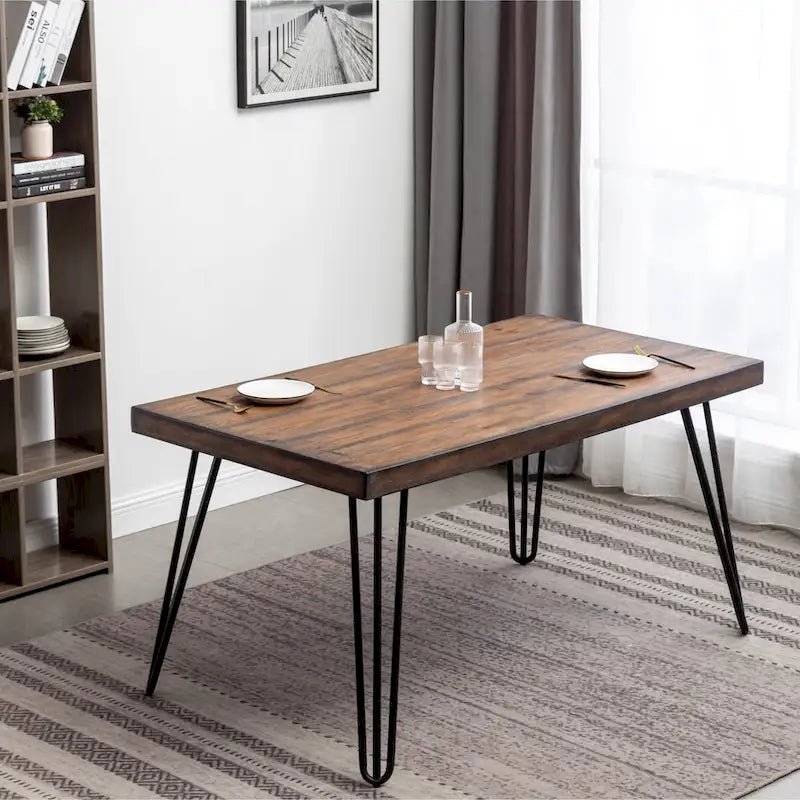 Ensemble de salle à manger industriel 7 pièces Aryven de Roundhill Furniture