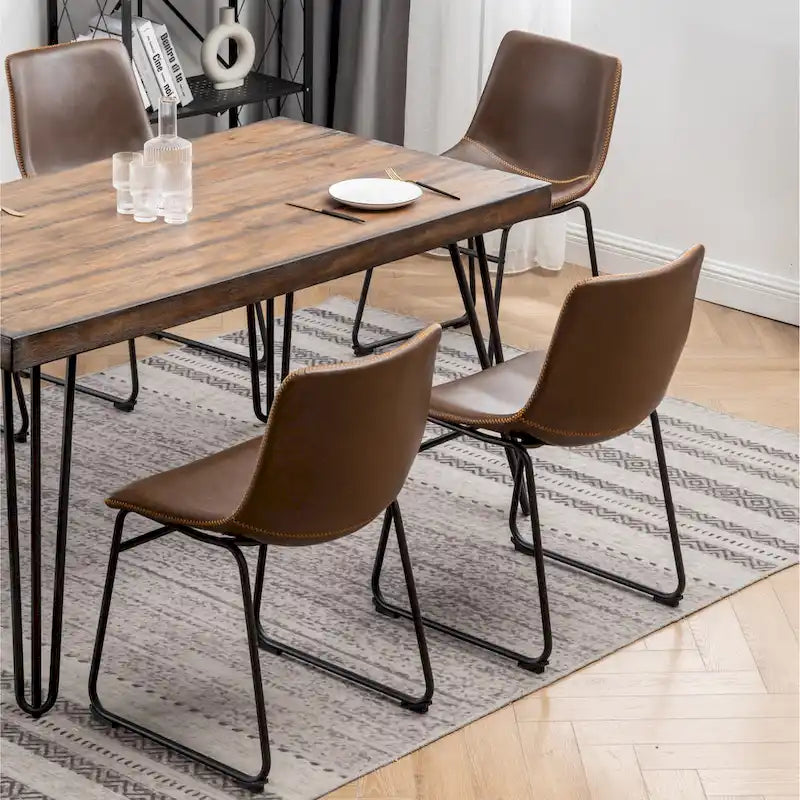Ensemble de salle à manger industriel 7 pièces Aryven de Roundhill Furniture