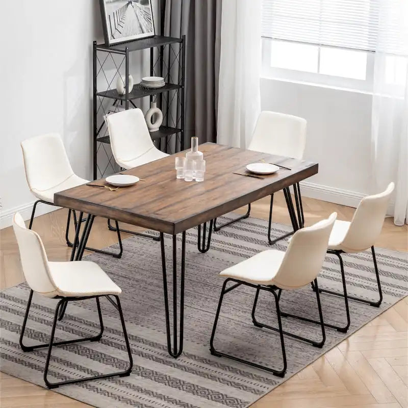 Ensemble de salle à manger industriel 7 pièces Aryven de Roundhill Furniture