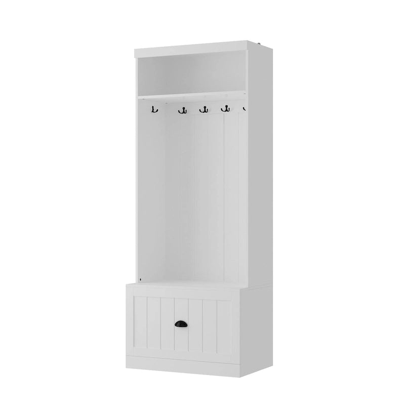 Ensemble porte-manteaux d'entrée, banc de rangement, organisateur de placard, portant à vêtements