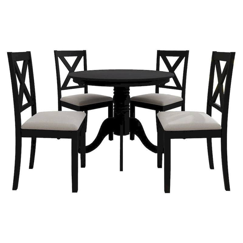 Ensemble de salle à manger rustique en bois 5 pièces CraftPorch
