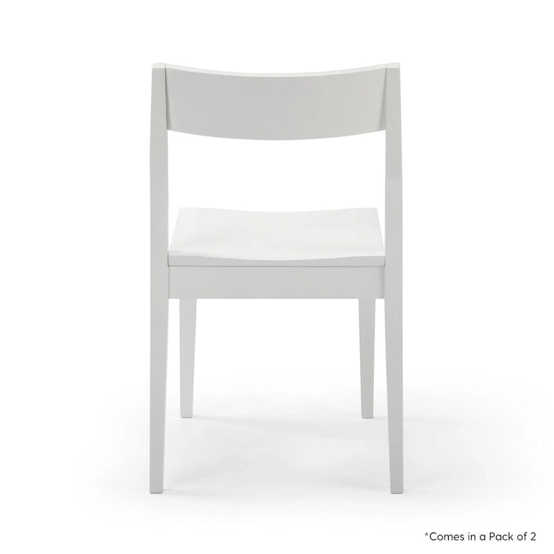 Chaise de salle à manger moderne en bois massif Plank and Beam - Lot de 2