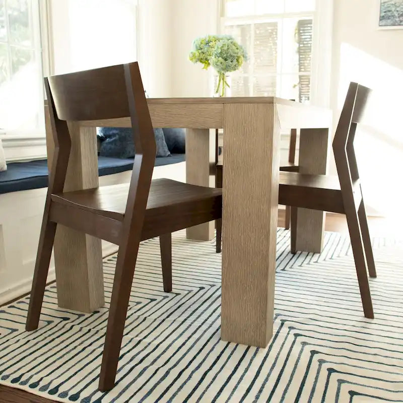 Chaise de salle à manger moderne en bois massif Plank and Beam - Lot de 2