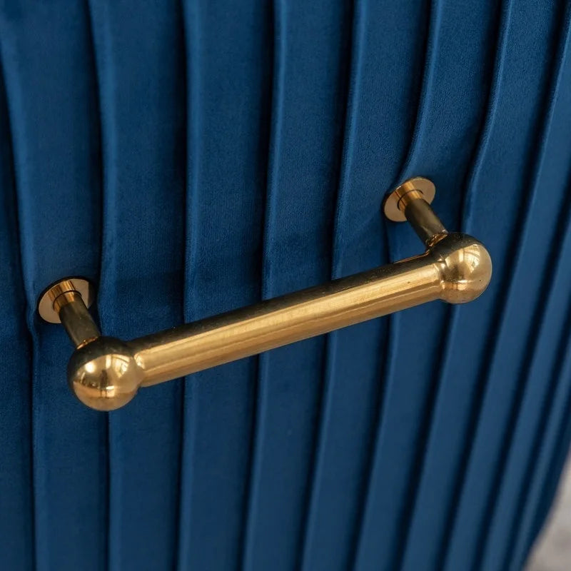 SEYNAR Ensemble de 6 chaises de salle à manger ou de coiffeuse modernes et glamour en velours bouclé plissé avec poignée arrière