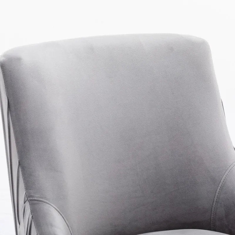 SEYNAR Ensemble de 6 chaises de salle à manger ou de coiffeuse modernes et glamour en velours bouclé plissé avec poignée arrière