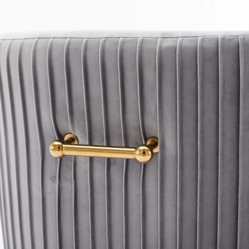 SEYNAR Ensemble de 6 chaises de salle à manger ou de coiffeuse modernes et glamour en velours bouclé plissé avec poignée arrière