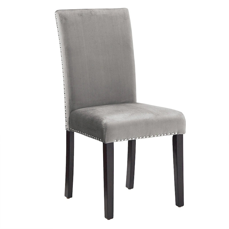 Chaises de salle à manger Balmforth à clous décoratifs en velours (lot de 2) par iNSPIRE Q Classic