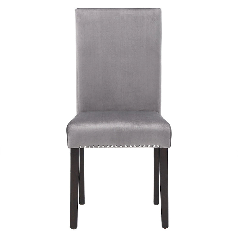Chaises de salle à manger Balmforth à clous décoratifs en velours (lot de 2) par iNSPIRE Q Classic