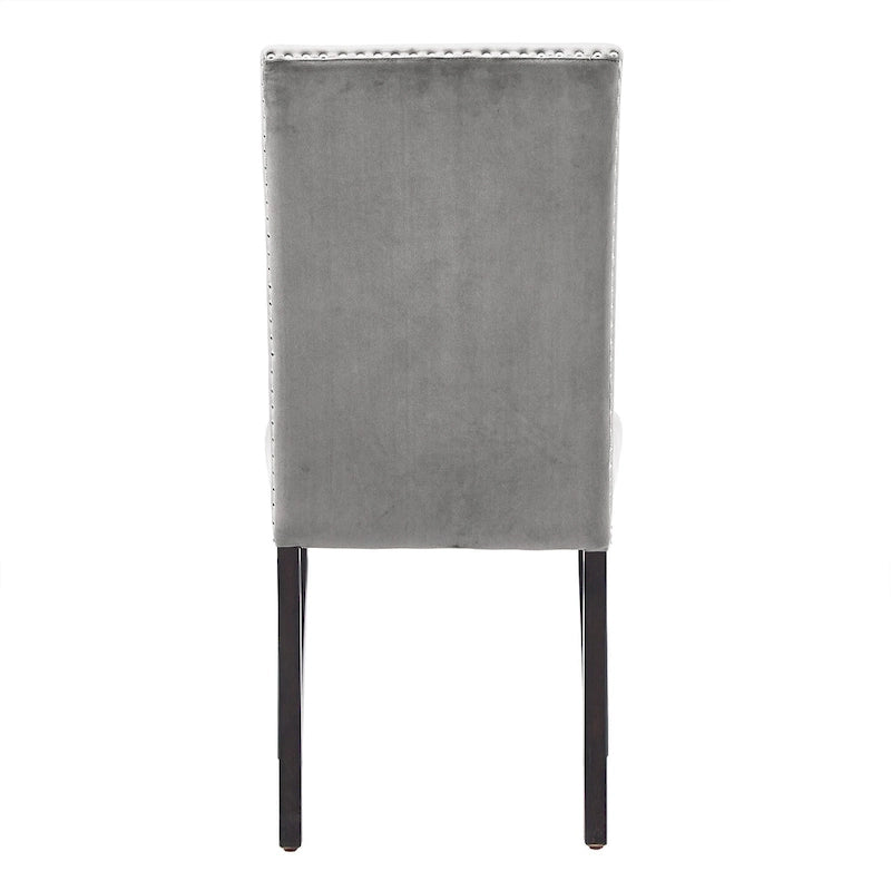 Chaises de salle à manger Balmforth à clous décoratifs en velours (lot de 2) par iNSPIRE Q Classic
