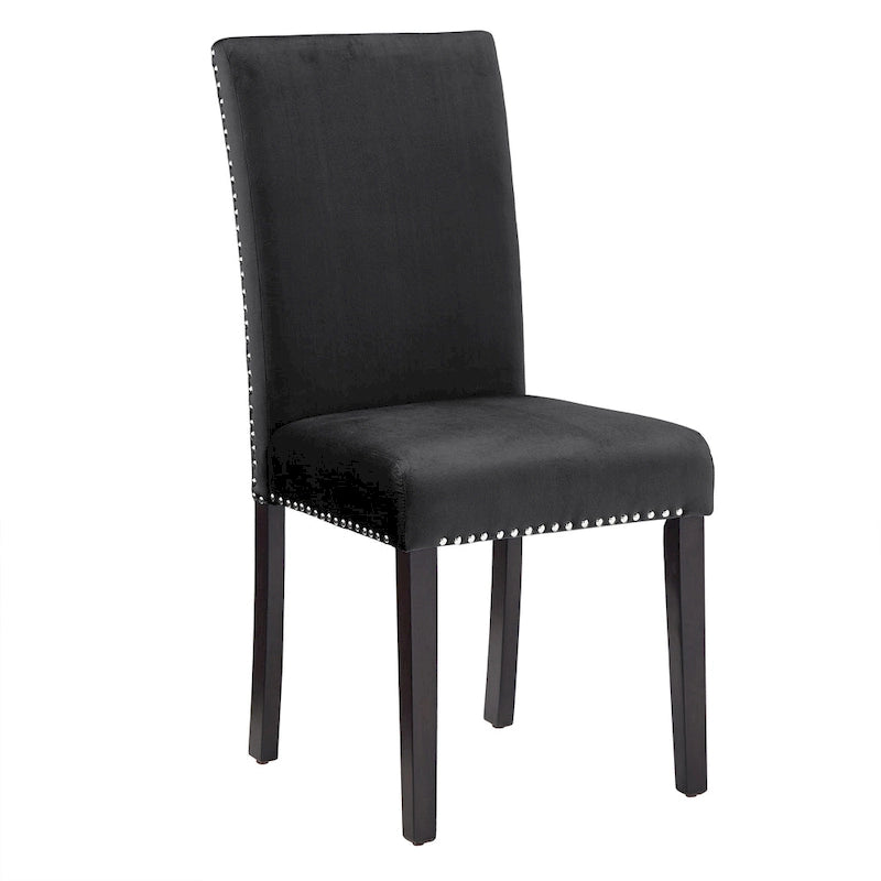 Chaises de salle à manger Balmforth à clous décoratifs en velours (lot de 2) par iNSPIRE Q Classic