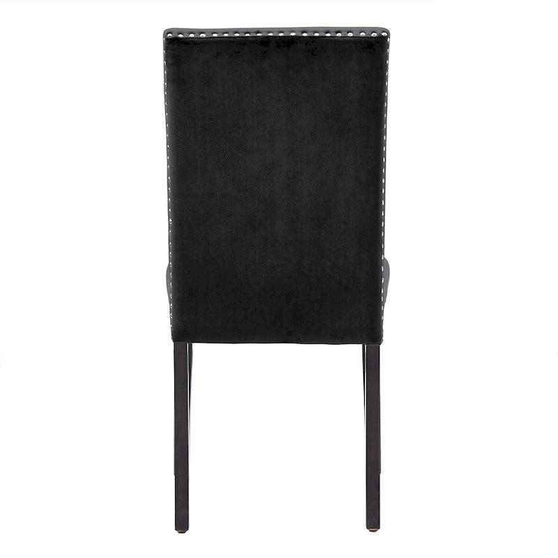 Chaises de salle à manger Balmforth à clous décoratifs en velours (lot de 2) par iNSPIRE Q Classic
