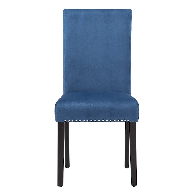 Chaises de salle à manger Balmforth à clous décoratifs en velours (lot de 2) par iNSPIRE Q Classic