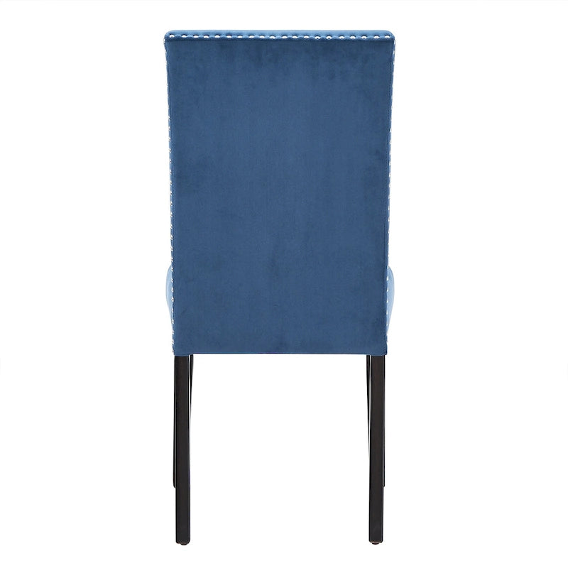 Chaises de salle à manger Balmforth à clous décoratifs en velours (lot de 2) par iNSPIRE Q Classic