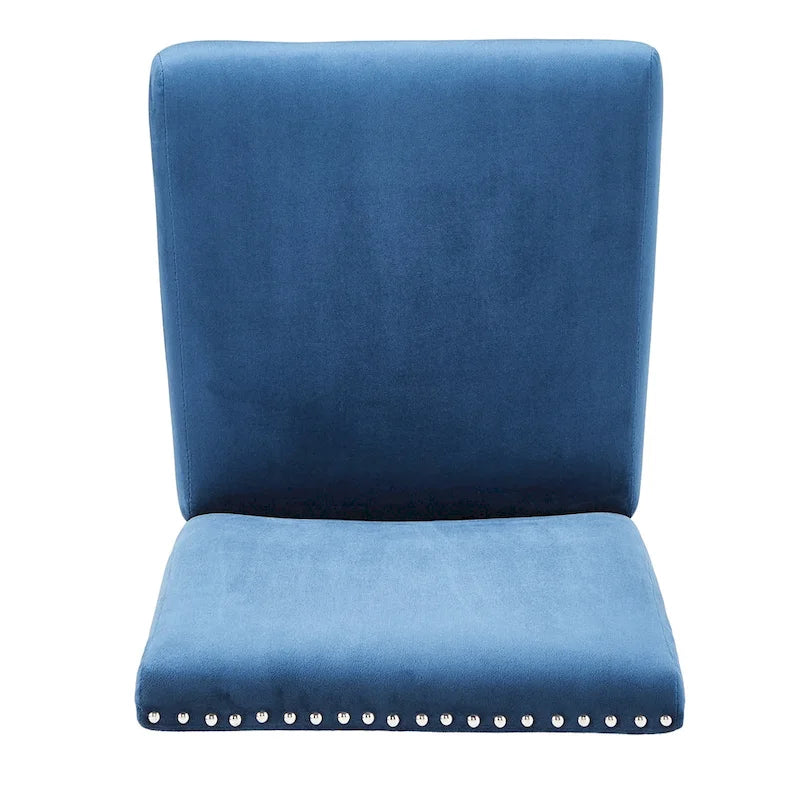 Chaises de salle à manger Balmforth à clous décoratifs en velours (lot de 2) par iNSPIRE Q Classic