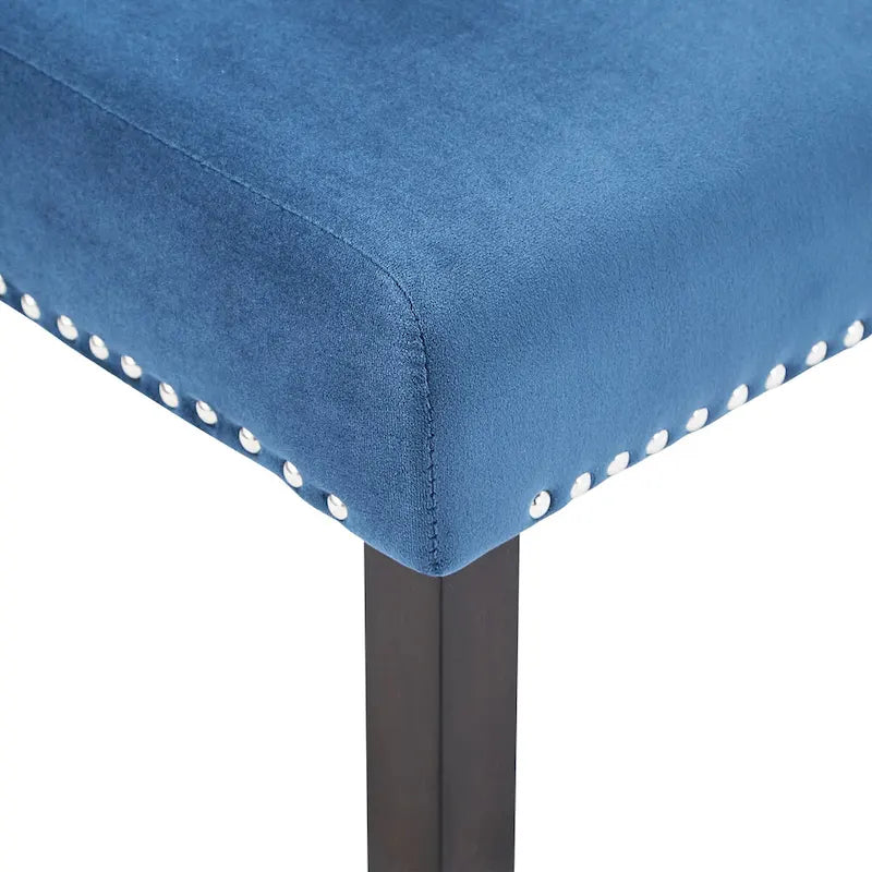 Chaises de salle à manger Balmforth à clous décoratifs en velours (lot de 2) par iNSPIRE Q Classic