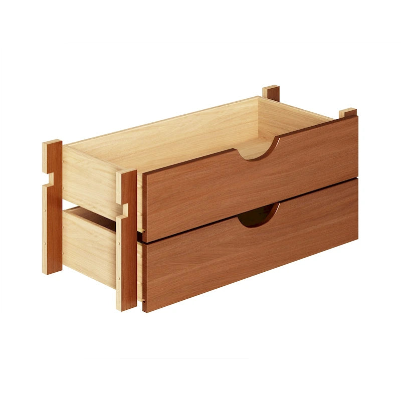 Kit de rangement modulaire à 2 tiroirs pour garde-manger de cuisine, 100 % bois massif, par Palace Imports