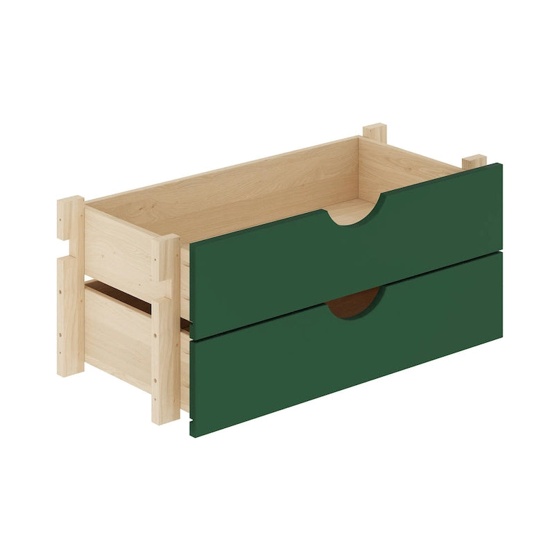 Kit de rangement modulaire à 2 tiroirs pour garde-manger de cuisine, 100 % bois massif, par Palace Imports