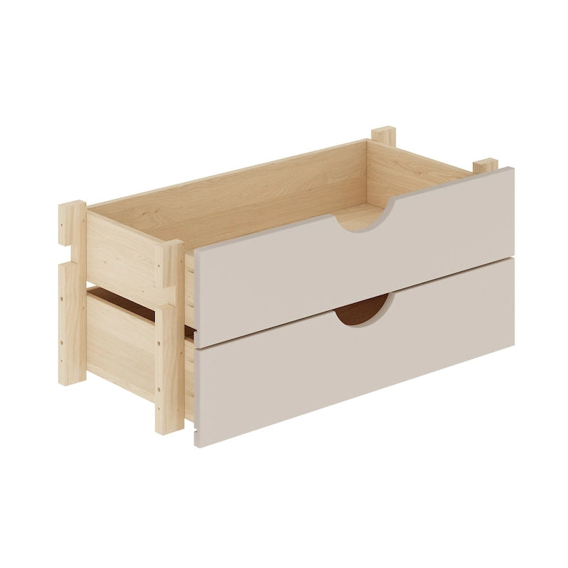 Kit de rangement modulaire à 2 tiroirs pour garde-manger de cuisine, 100 % bois massif, par Palace Imports
