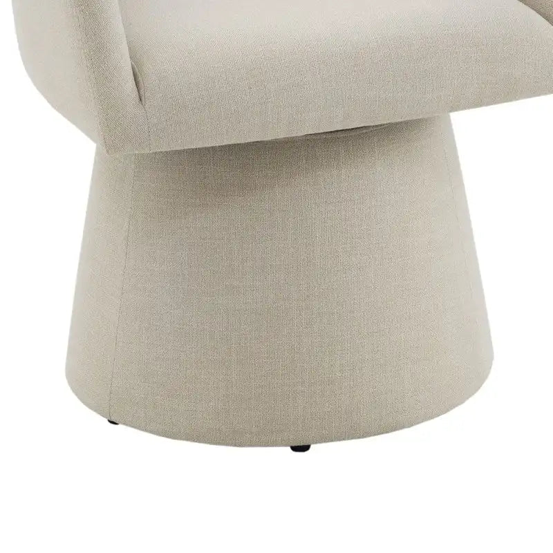 Chaise de salle à manger pivotante moderne Evie, revêtue de tissu.