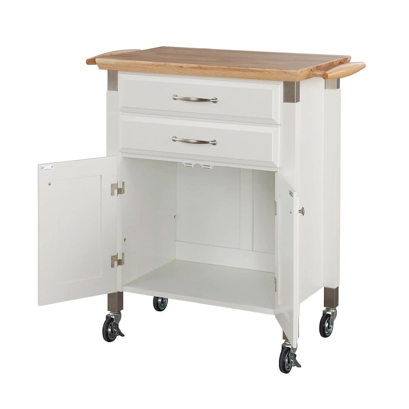 Chariot de cuisine Homestyles Dolly Madison avec plateau en bois