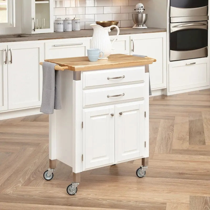 Chariot de cuisine Homestyles Dolly Madison avec plateau en bois