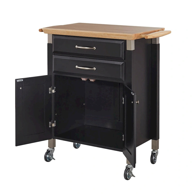 Chariot de cuisine Homestyles Dolly Madison avec plateau en bois