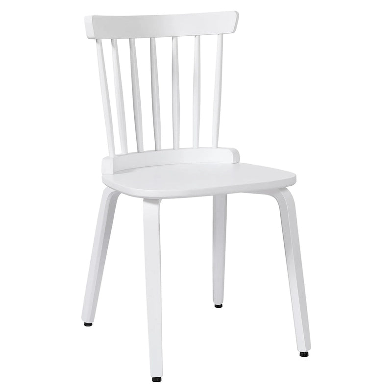 Chaises de salle à manger Windsor à dossier à fuseaux en bois massif, ensemble de 2 - 17,44 (L) x 19,7 (P) x 33,1 (H)