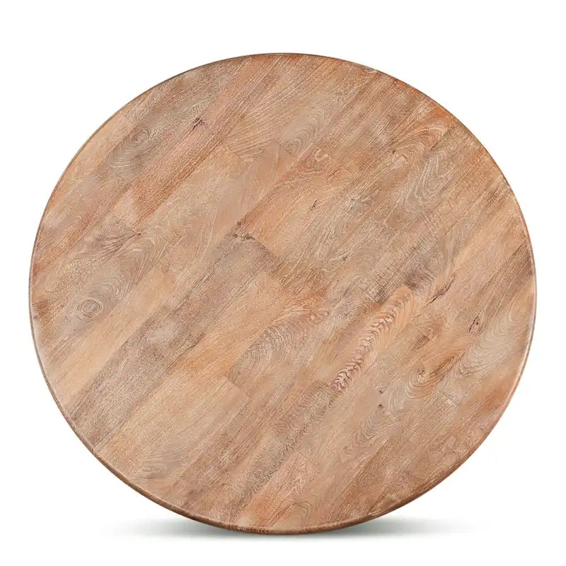 Table de salle à manger ronde Pengrove en bois de manguier
