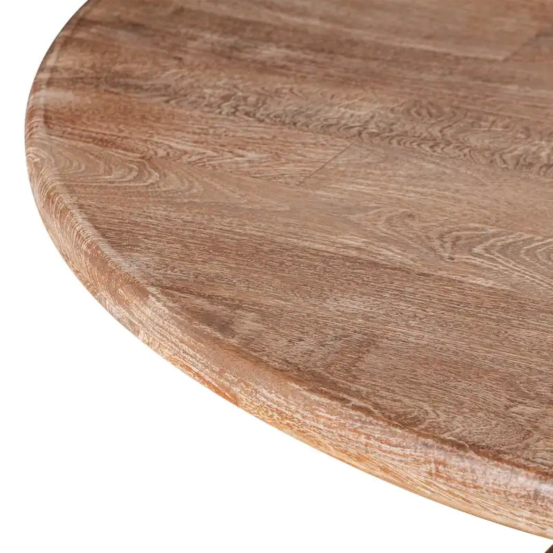 Table de salle à manger ronde Pengrove en bois de manguier